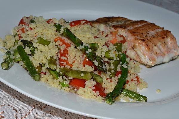 Colorful Asparagus and Vegetable Couscous