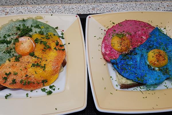Colorful Fried Egg Breakfast That Puts You in Mood