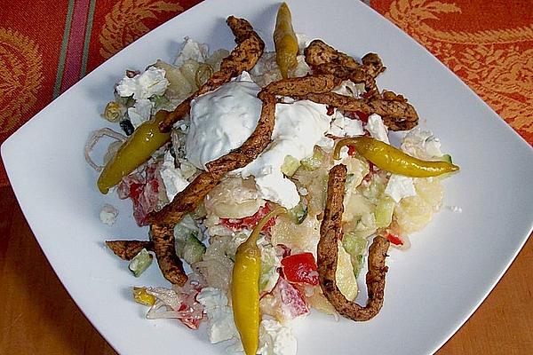 Colorful Greek Style Potato Salad