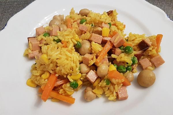 Colorful Meat Loaf Rice Pan