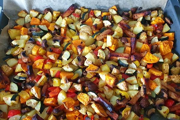 Colorful Roasted Vegetables with Chicken