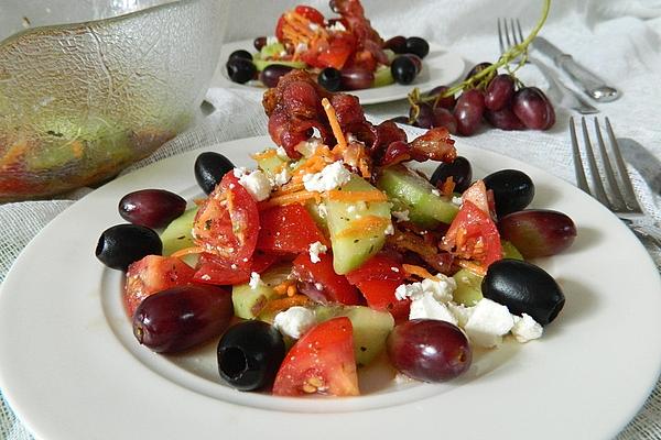 Colorful Salad with Feta and Bacon Thessaloniki