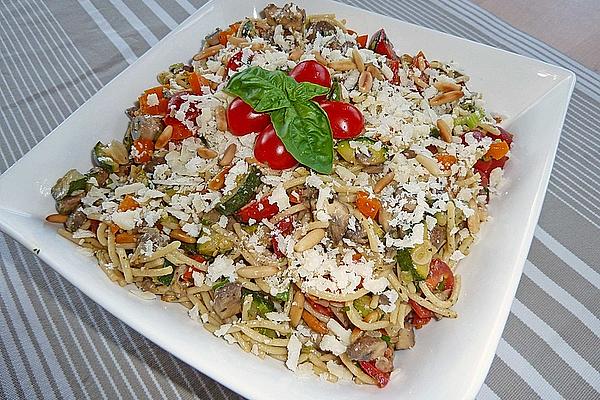 Colorful Spaghetti and Vegetable Salad