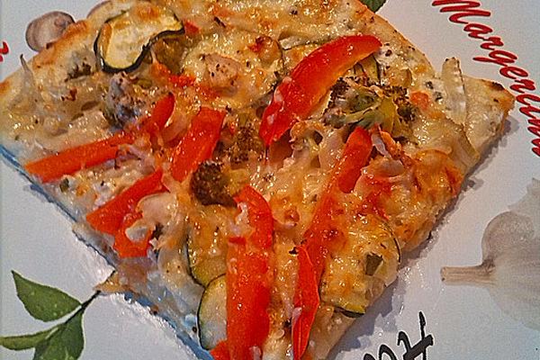 Colorful Vegetable Pizza