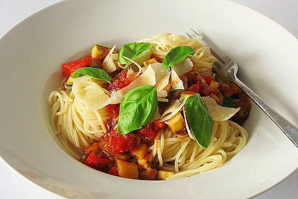 Colorful Vegetable Spaghetti