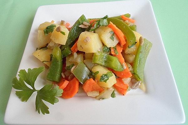 Colorful Vegetarian Potato Salad