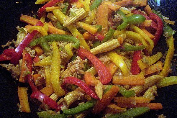 Colorful Wok Vegetables