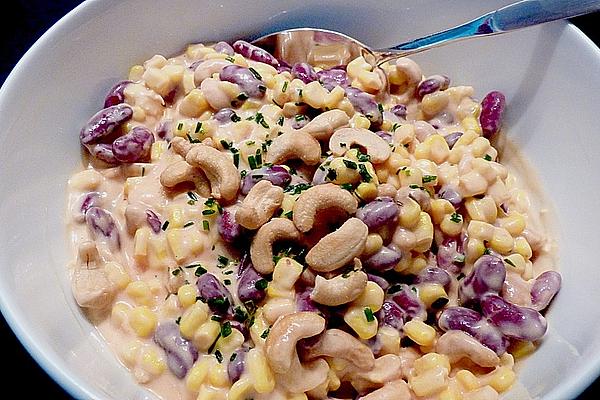 Corn and Kidney Beans Salad with Cocktail Sauce