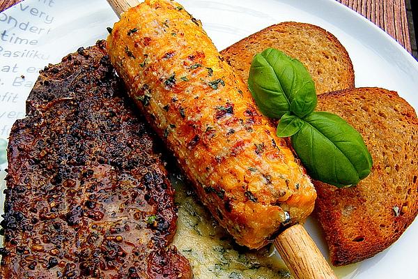 Corn on Cob with Parmesan and Basil Butter