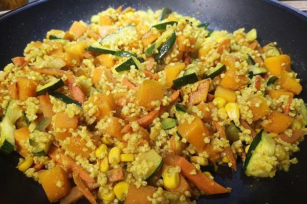 Couscous Pan with Pumpkin and Vegetables