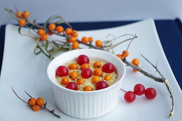 Couscous Porridge with Barberry and Sea Buckthorn
