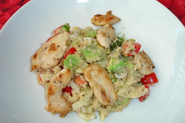Couscous Salad with Avocado and Chicken