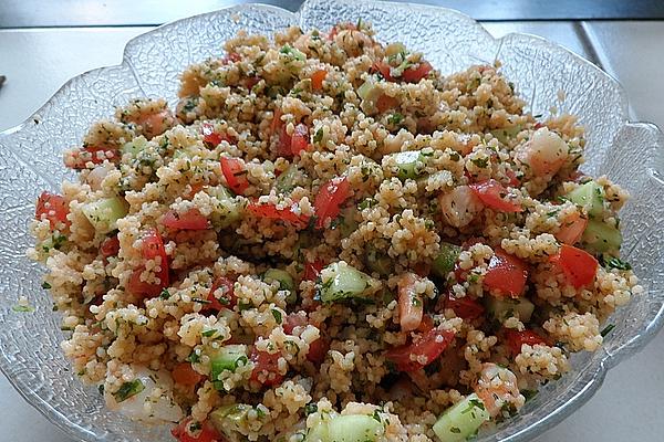 Couscous Salad with Shrimp Pieces