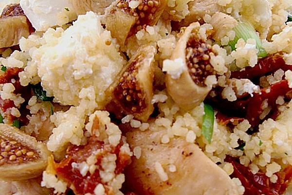 Couscous with Chicken, Figs and Goat Cheese