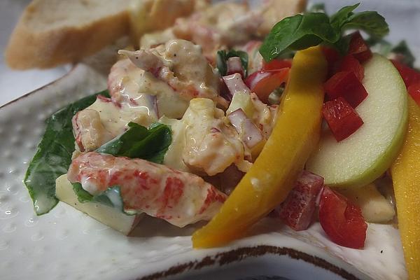 Crayfish Salad with Apple, Mango and Bell Pepper