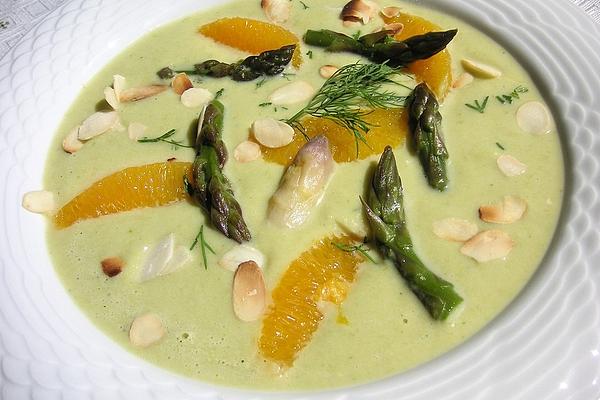 Cream Of Asparagus Soup with Oranges and Ginger