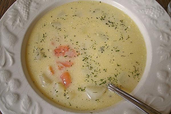 Cream Of Asparagus Soup with Smoked Salmon