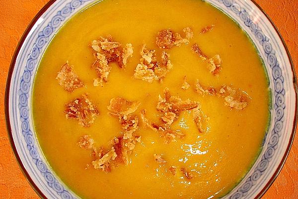 Cream Of Carrot Soup with Parsley Roots