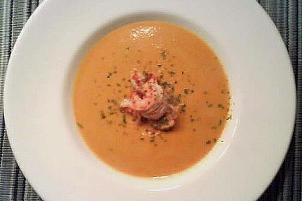 Cream Of Coconut Soup with Prawns