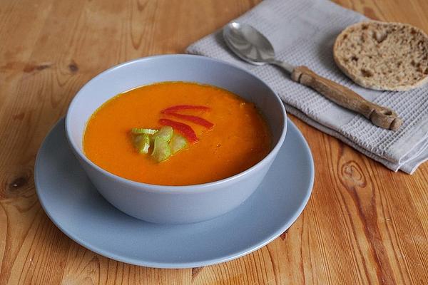 Cream Of Vegetable Soup with Celery, Bell Pepper and Carrot
