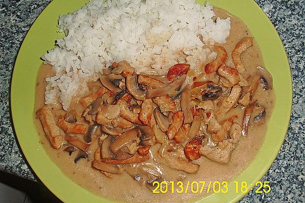 Cream Patties with Fresh Mushrooms