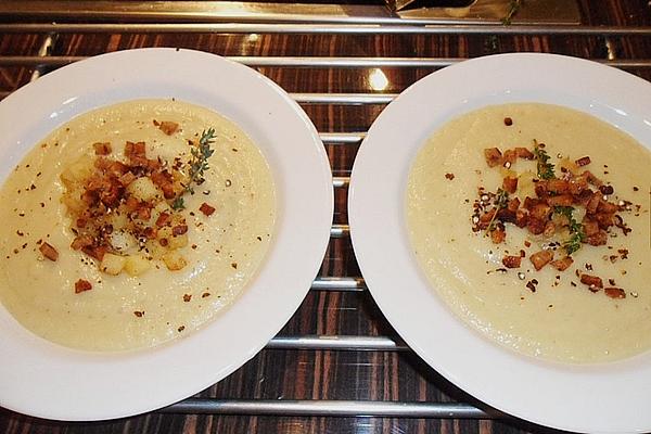 Cream Soup Of Parsnips with Cubes