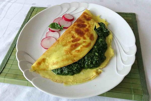 Cream – Spinach in Omelette