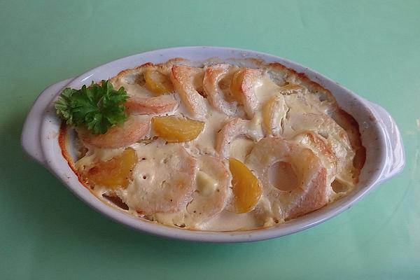 Creamy Potato Gratin with Apples or Pears