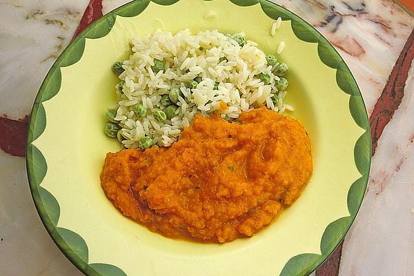 Crumbly Nutty Carrot Puree with Coconut Milk