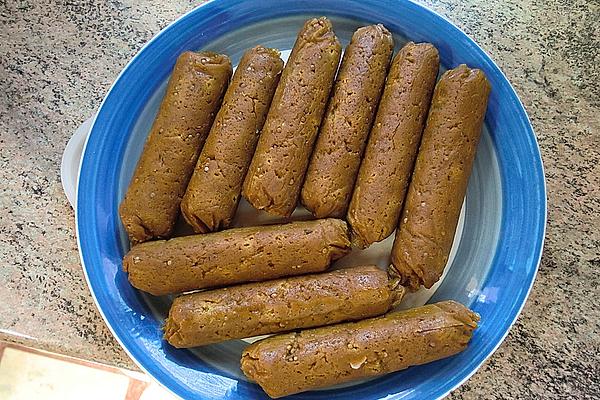 Crumbly Seitan Lupine Sausages