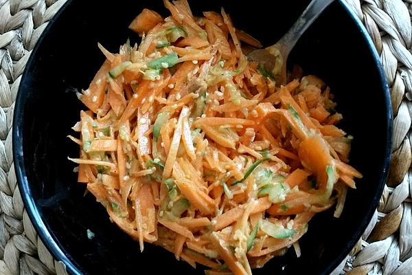 Cucumber and Carrot Salad with Sesame Dressing