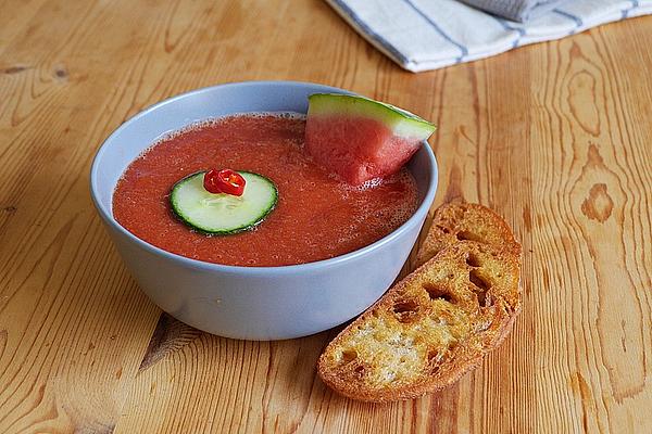 Cucumber and Tomato Soup with Melon