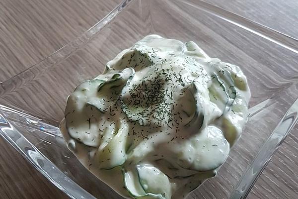 Cucumber Salad with Cream and Dill