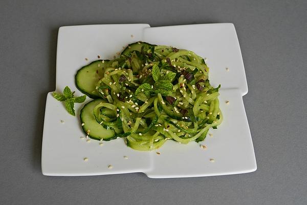 Cucumber Salad with Ginger Dressing and Mint