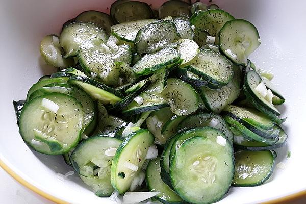 Cucumber Salad with Mustard Dressing