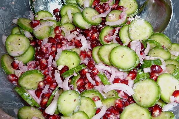 Cucumber Salad with Pomegranate