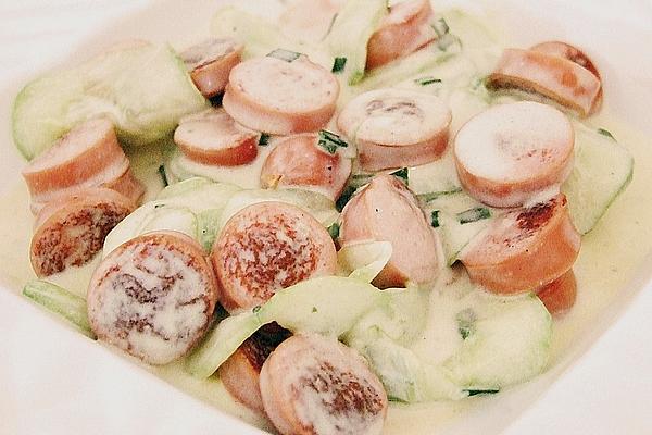 Cucumber Salad with Sausages