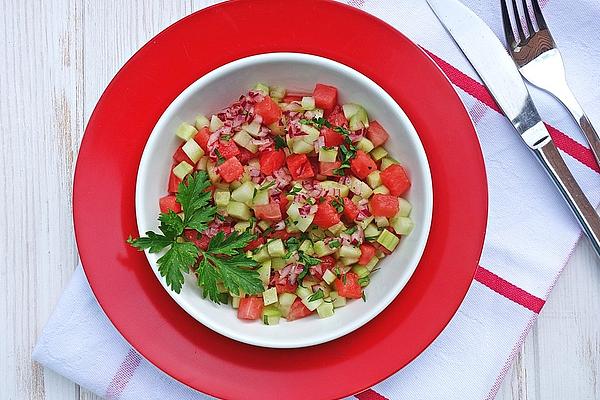 Cucumber Salad with Watermelon