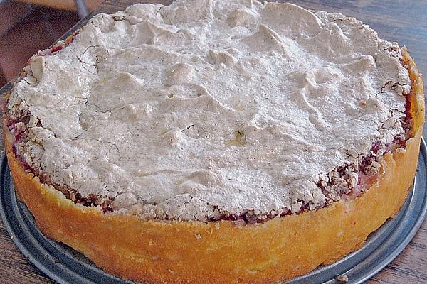 Currant Cheesecake with Hazelnut Meringue