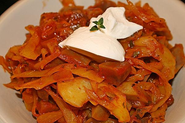 Curry Cabbage with Tomatoes