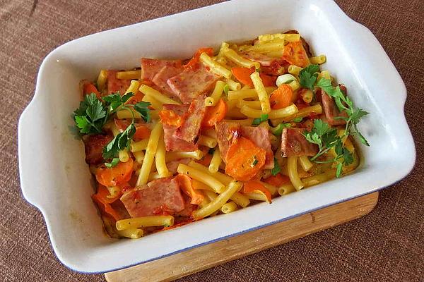 Curry Pasta Bake with Carrot and Leek