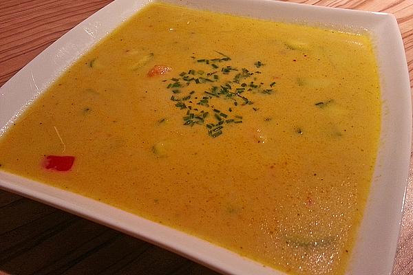 Curry Soup with Prawns