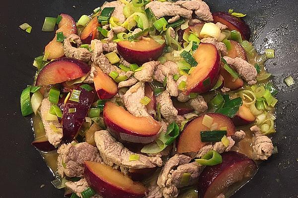Curry with Pork Tenderloin and Plums