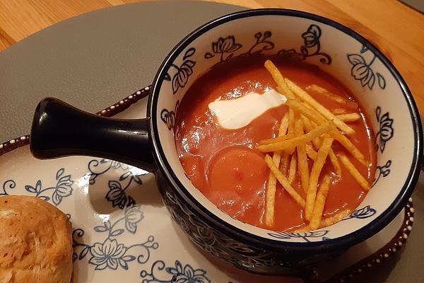 Currywurst Soup with French Fries