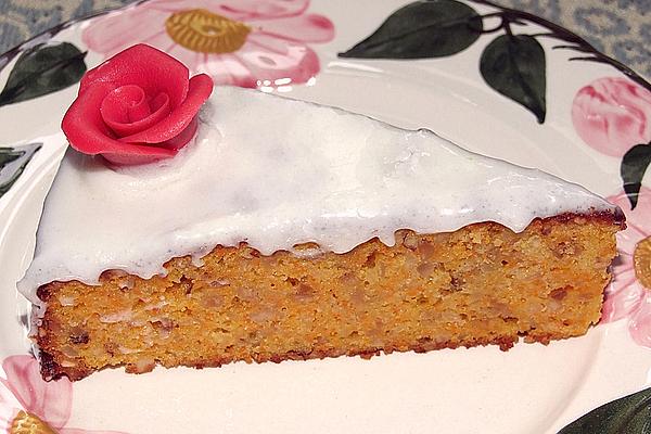 Danish Almond, Nut and Carrot Cake