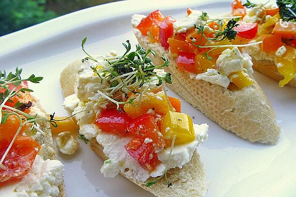 Delicious Paprika Salad with Sheep Cheese