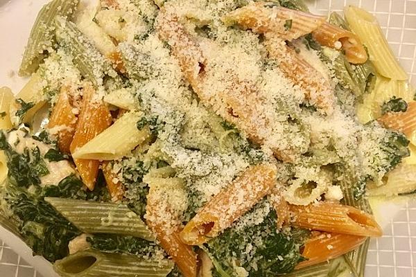 Delicious Pasta with Gorgonzola – Spinach and Chicken Fillet