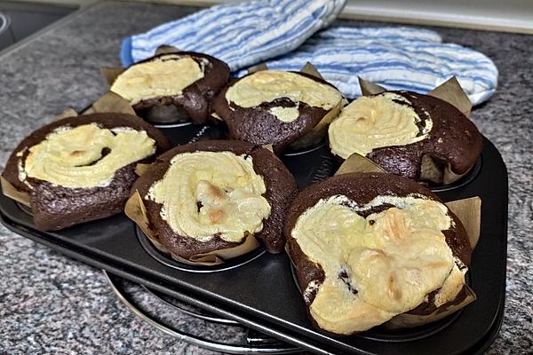 Double Chocolate Cheesecake Muffins