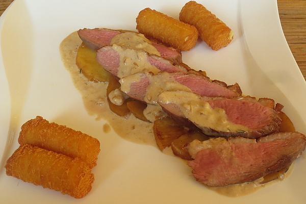 Duck Breast on Calvados Sauce