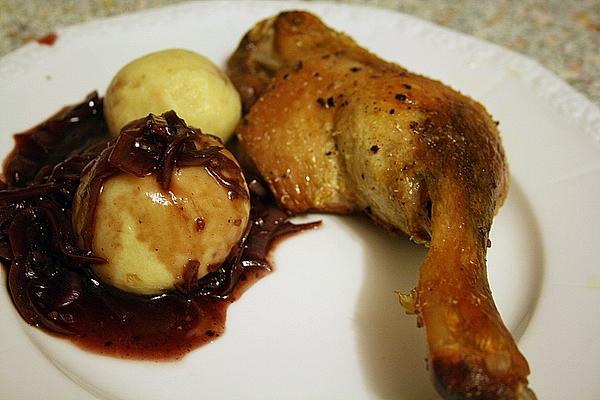 Duck Legs with Red Wine – Onion Sauce